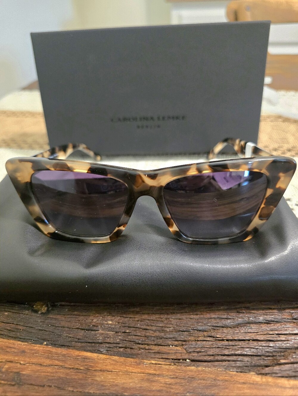 Carolina Lemke Berlin Designer Sunglasses – Tortoise Shell Brown Demi CL9102-03